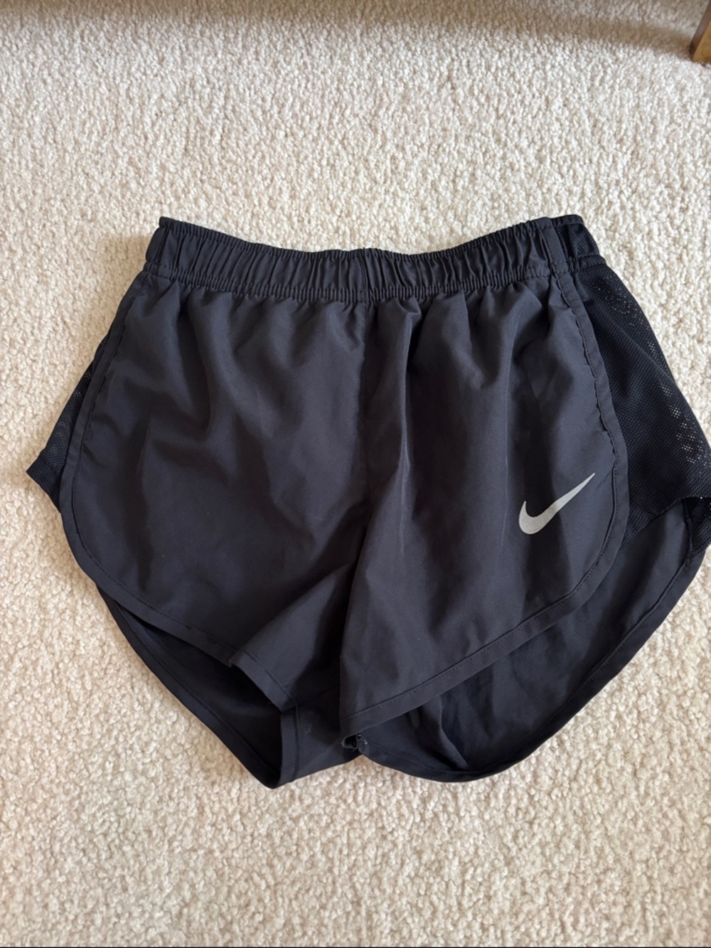 Nike Women's Black Running Shorts with Reflective Swoosh